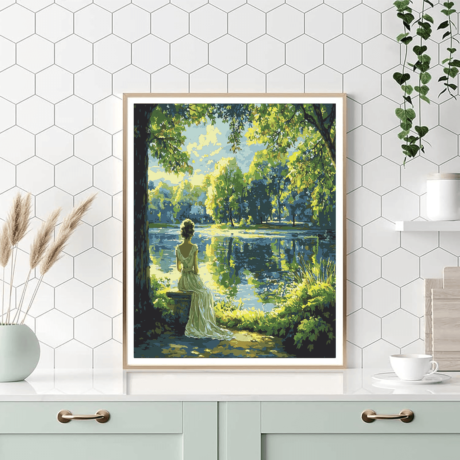 John William Waterhouse Inspired Timeless Romance  Paint By Numbers Art