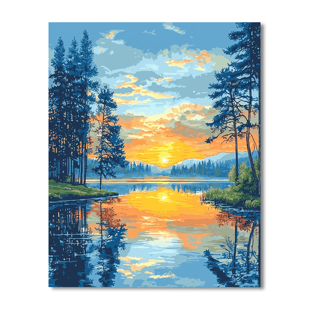 John William Waterhouse Inspired Romantic Lake Reflection  Paint By Numbers Kits