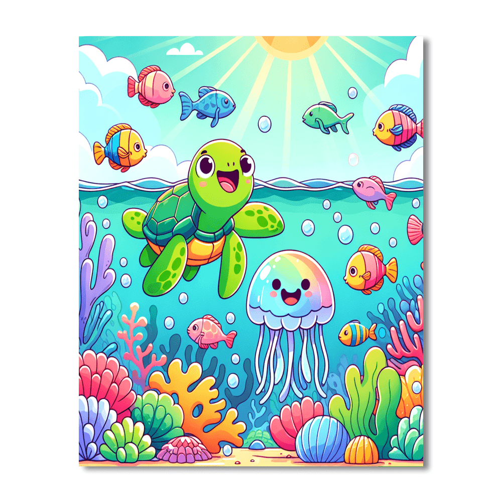 Oceanic Friends Painting Number Kit