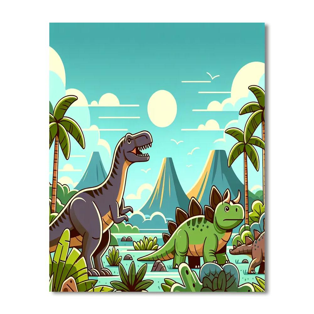 Jurassic Dino World Paint By Number