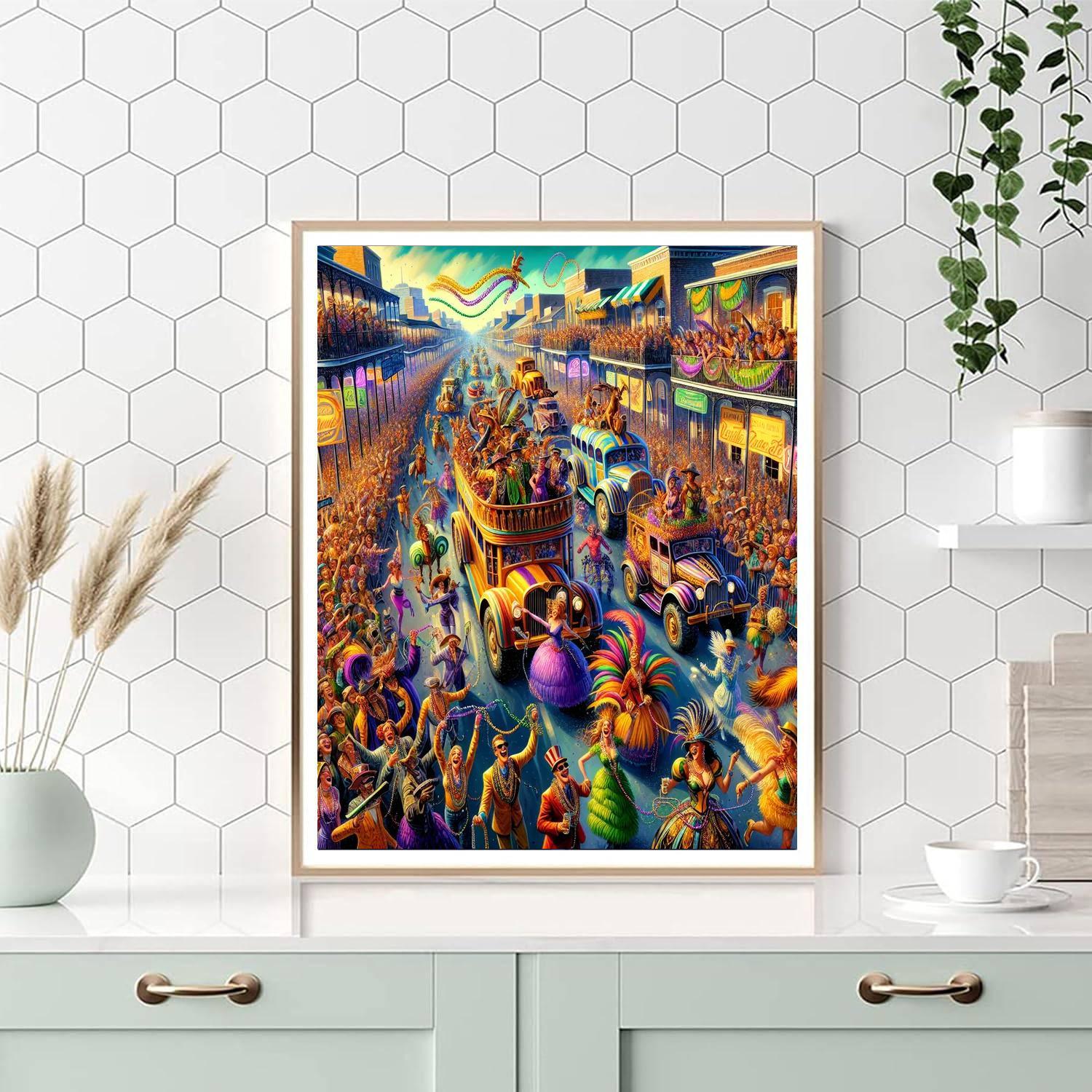 Mardi Gras - New Orleans, Louisiana, Usa Numbered Painting Kits