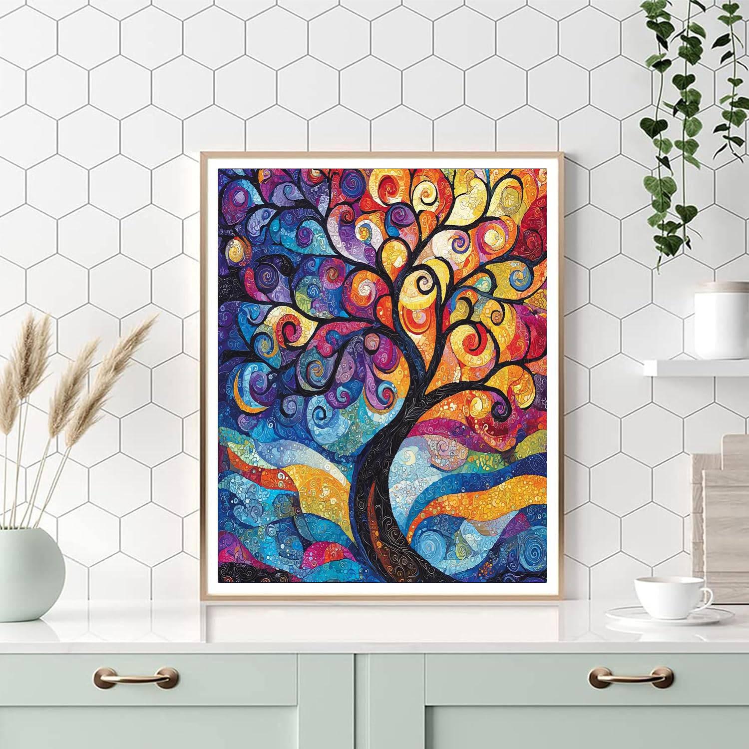 Gustav Klimt Inspired Whirlwind Of Emotions  Number Painting