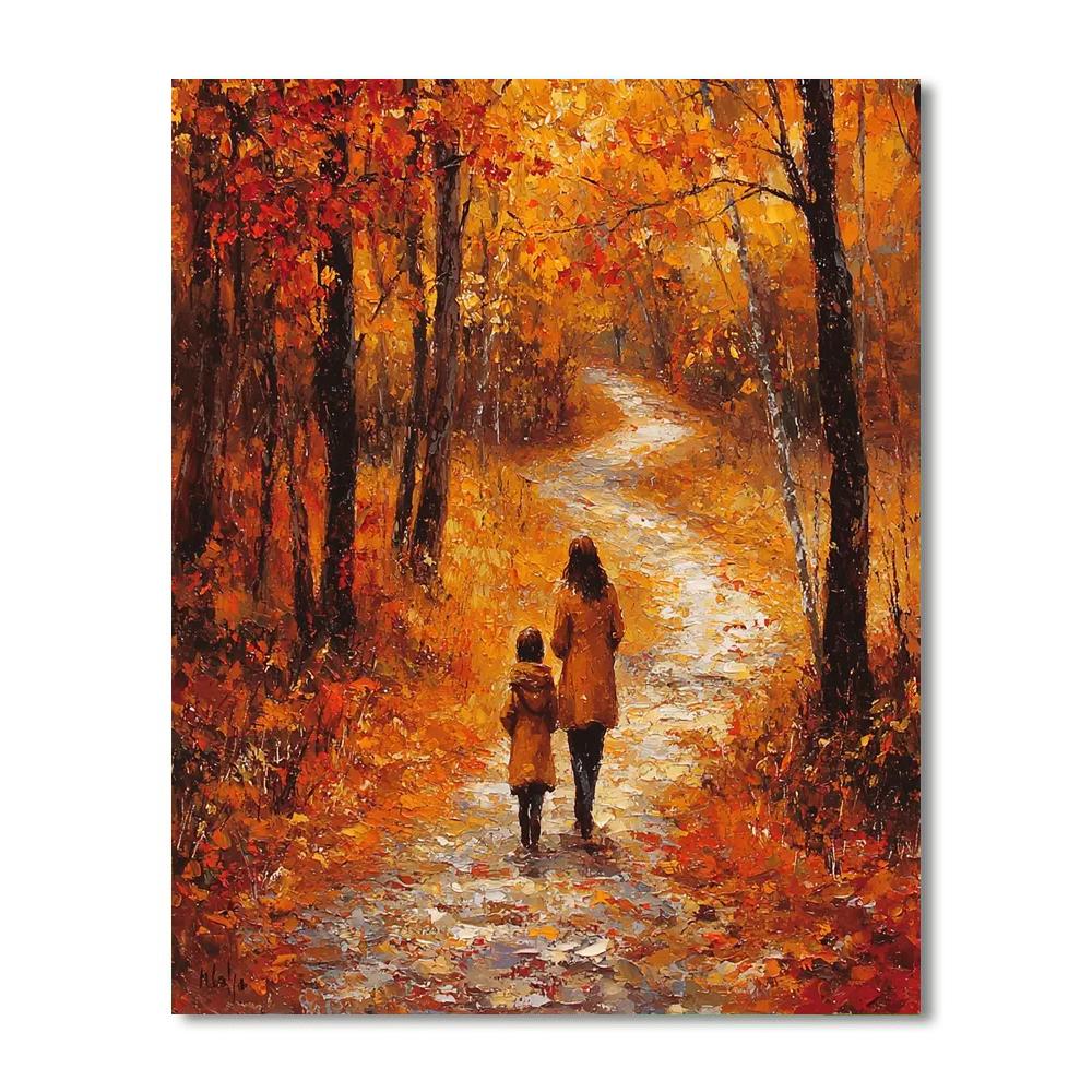 Joyful Autumn Stroll Paint By Numbers