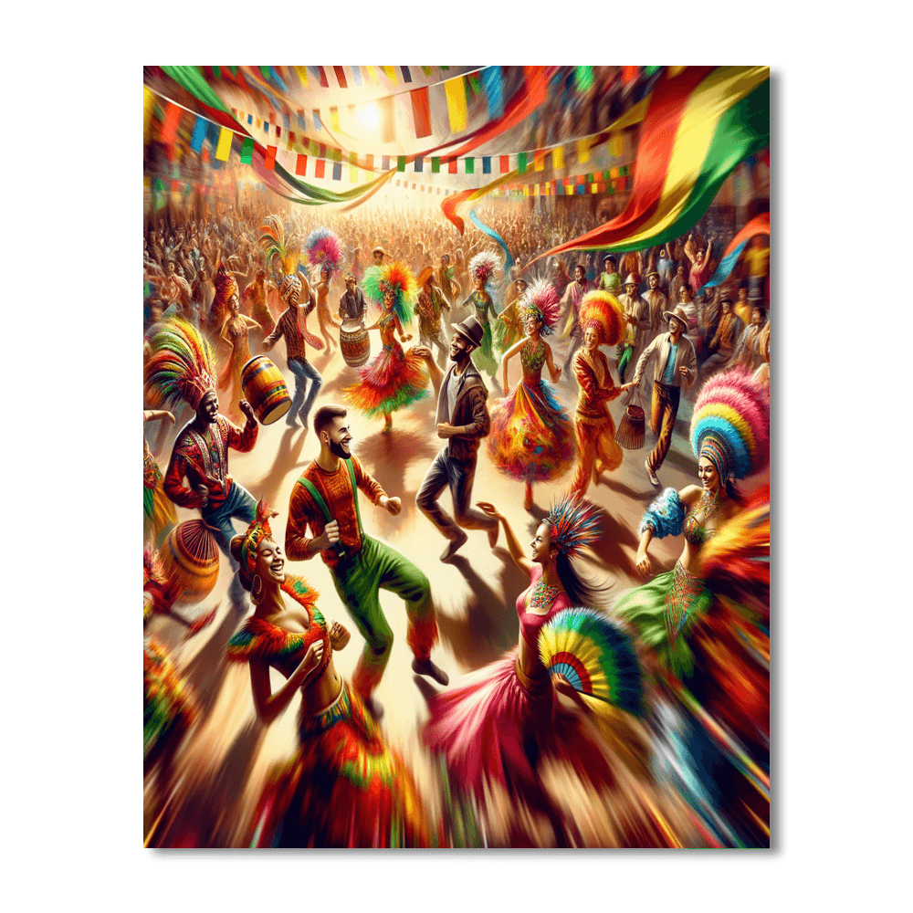 Vibrant Festival Colors Number Painting