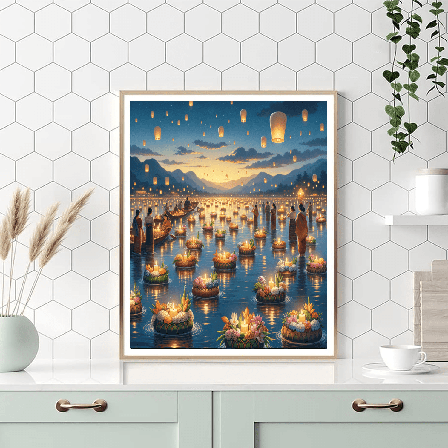 Loi Krathong - Thailand Paint By Numbers