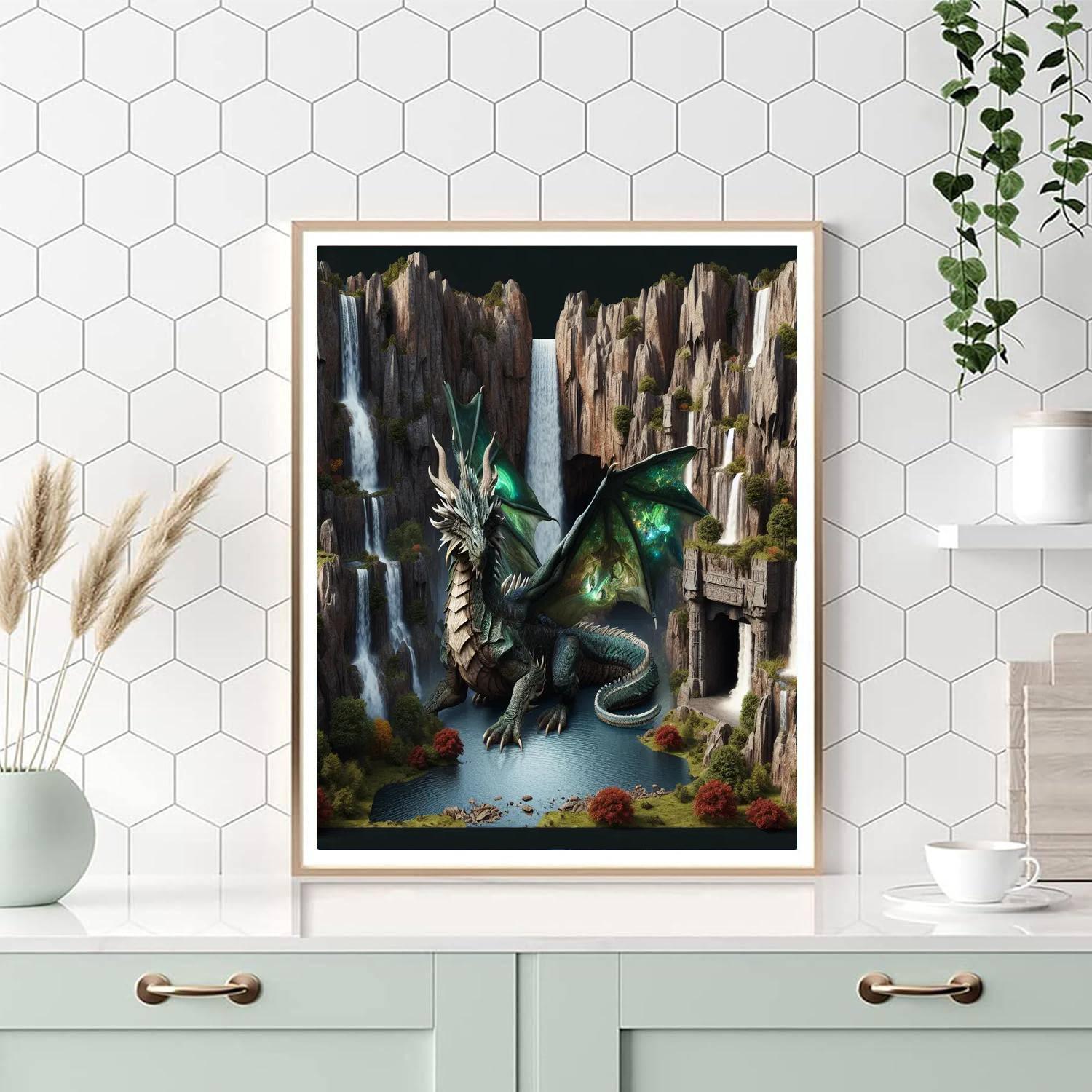 Mythical Dragon Lair Numbered Painting Kits