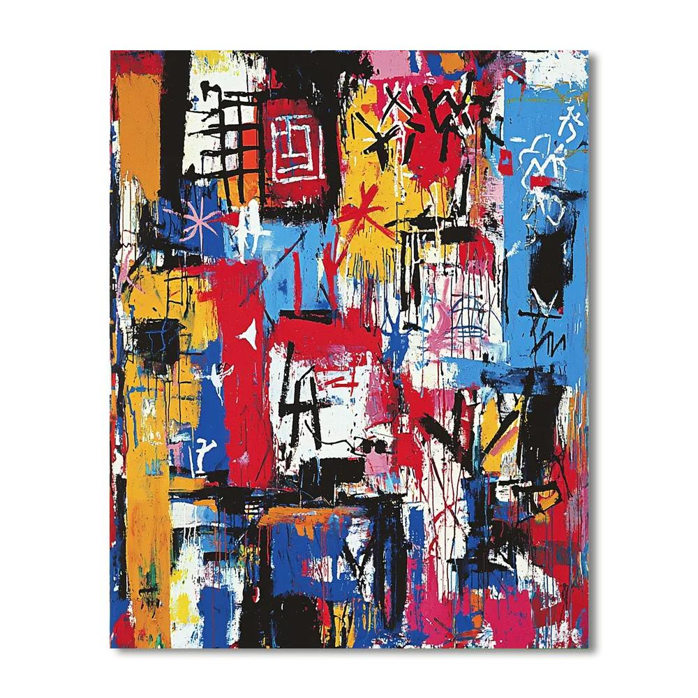 Jean-Michel Basquiat Inspired Coded Connections  Paint By Numbers