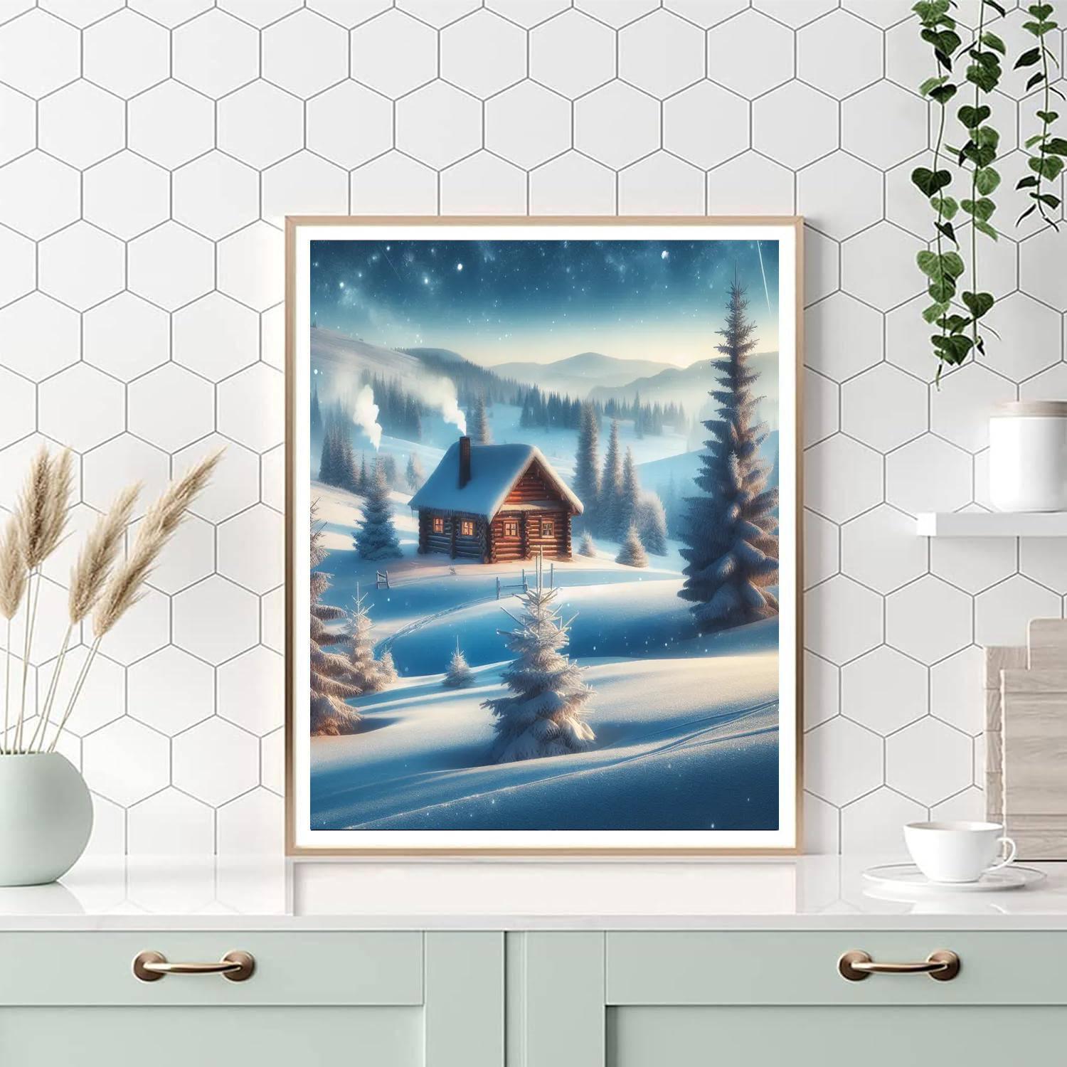 Glistening Winter Escape Painting By Numbers Kit