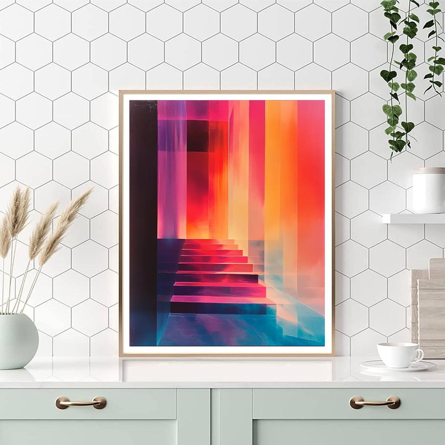 James Turrell Inspired Holographic Dreams In Motion  DIY Paint By Numbers