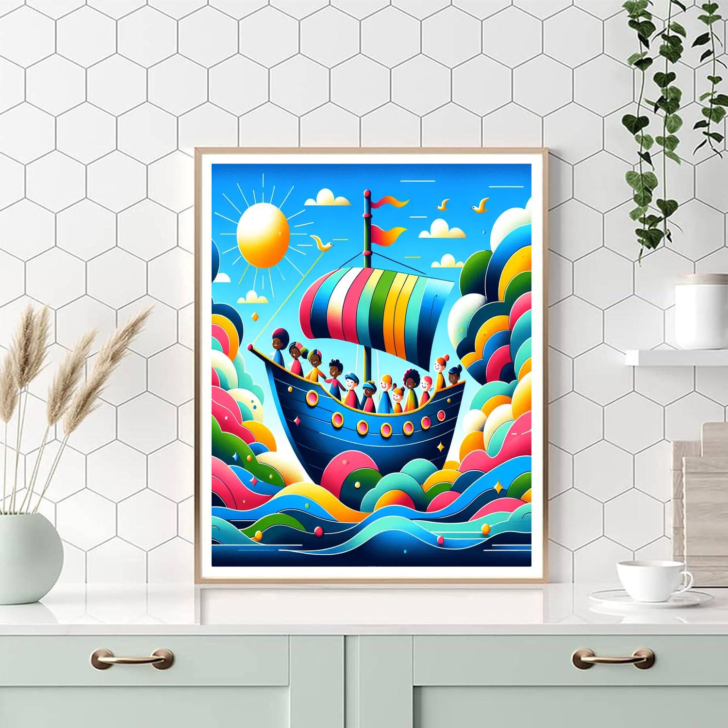 Sailing To Adventure Painting Number Kit
