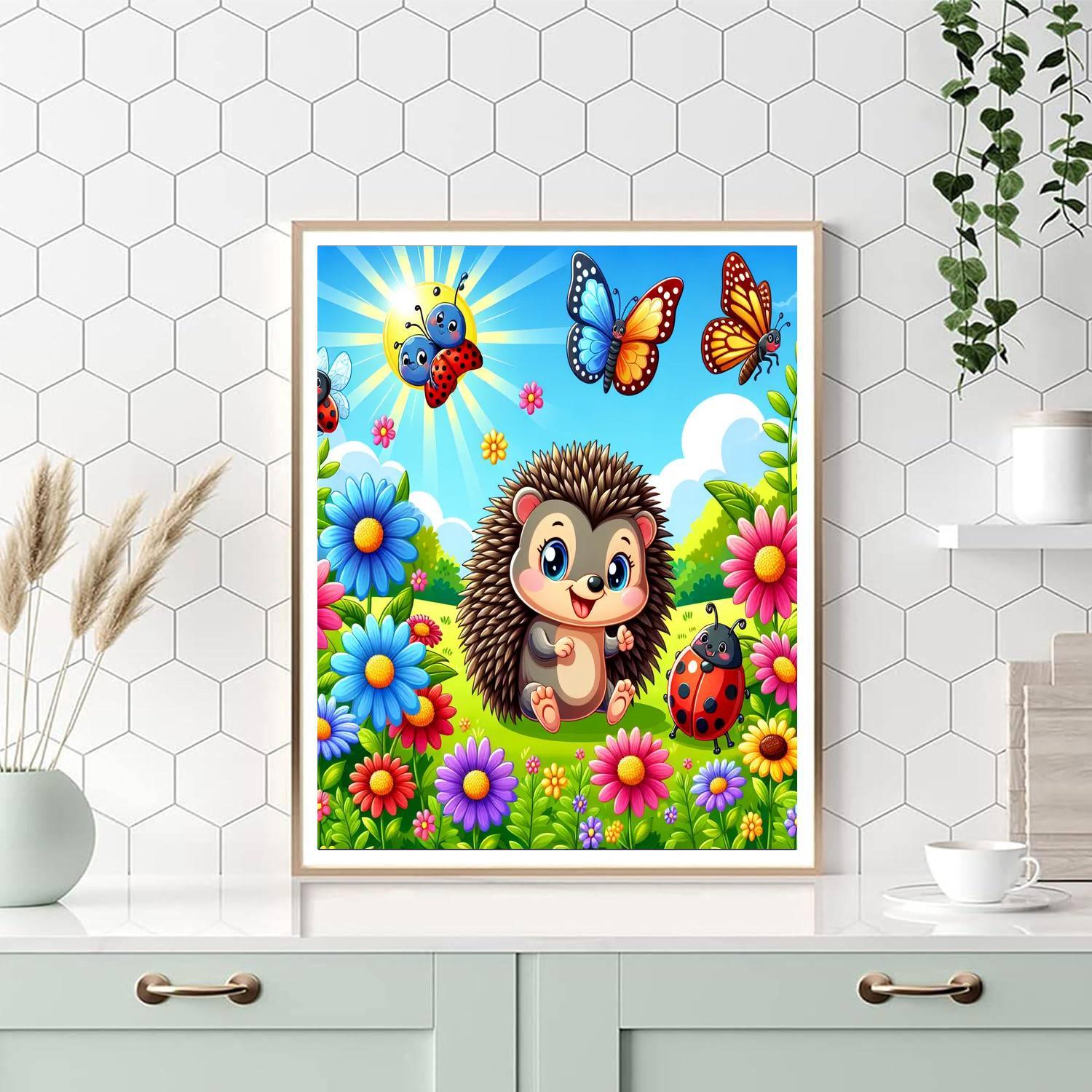 Cuddly Creatures In The Garden Paint By Numbers