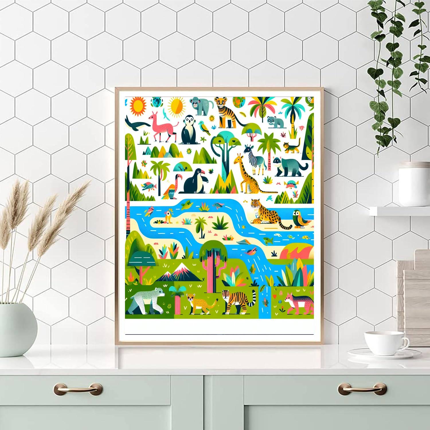 Energetic Equator Expedition Paint By Numbers Art