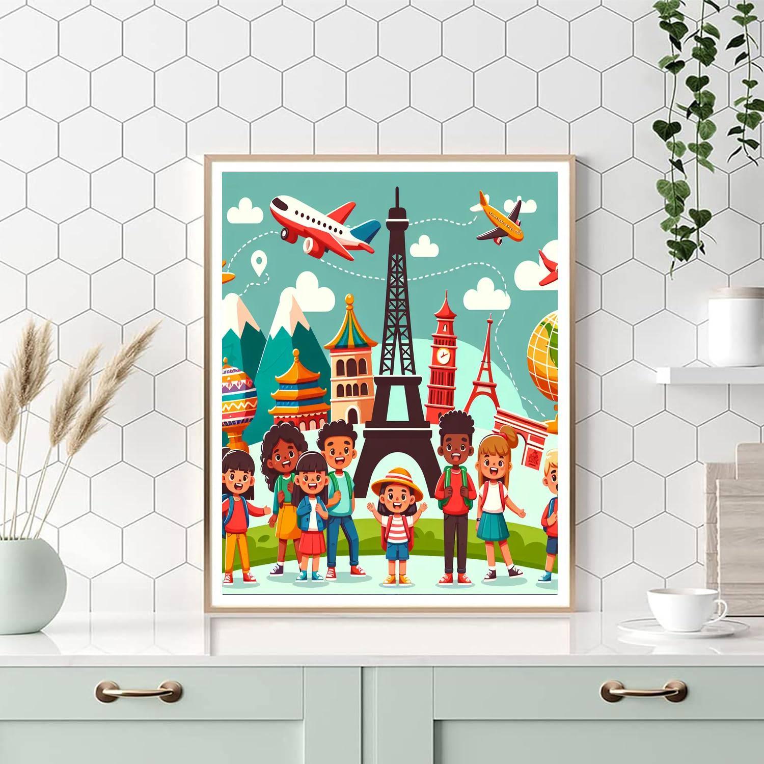 World Travel Wonders Number Painting
