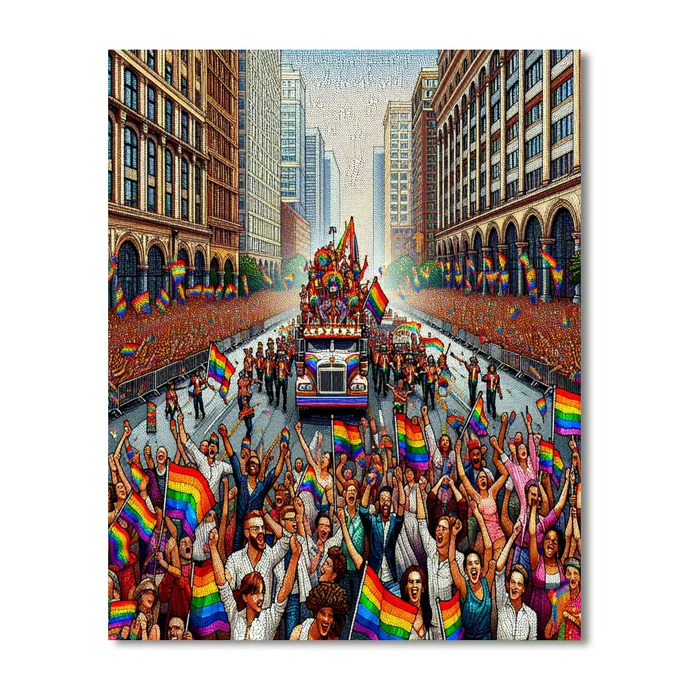 Pride Parade - Berlin, Germany Painting Number Kit