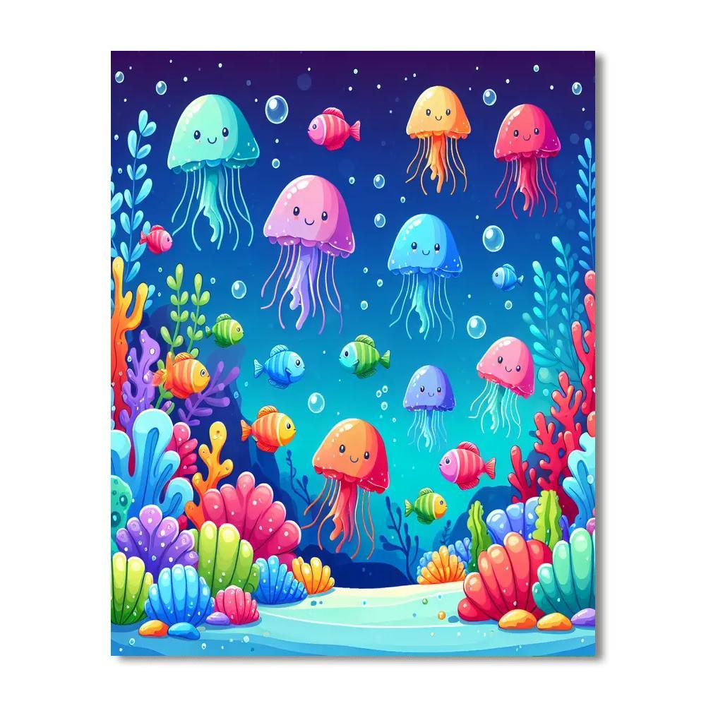 Jolly Jellyfish Journey Paint By Number