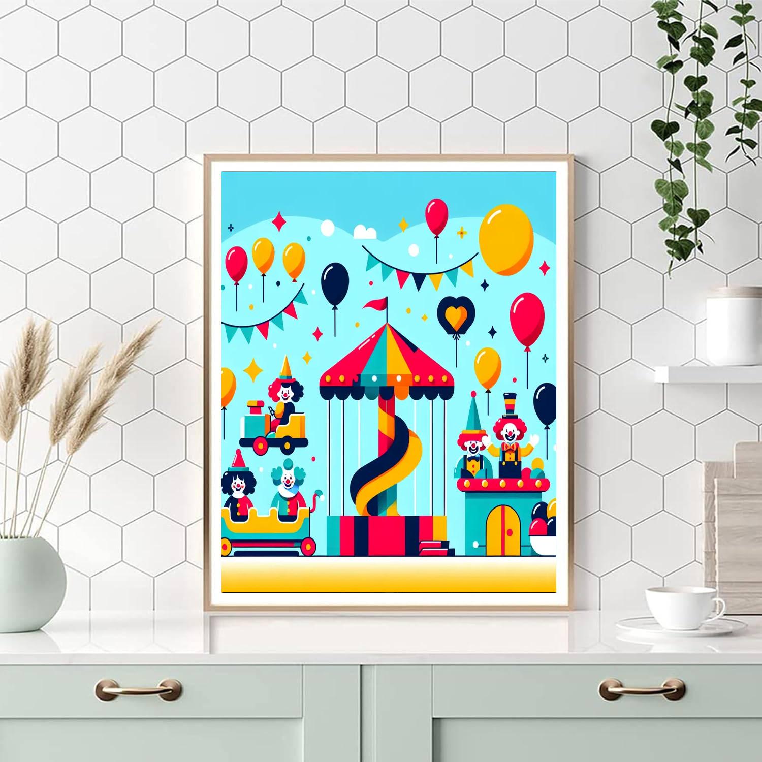 Cheerful Carnival Extravaganza Painting Number Kit