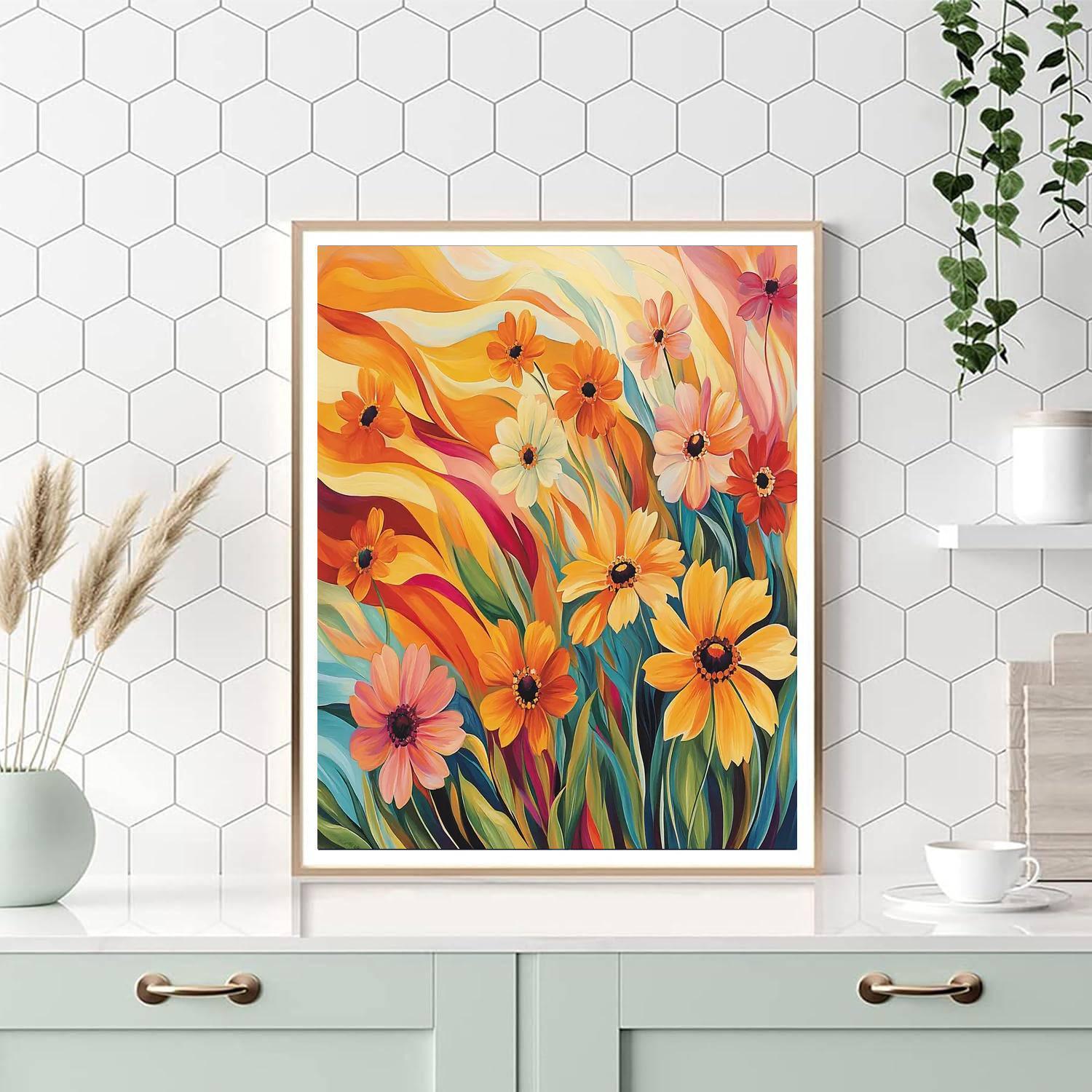 Georgia O’Keeffe Inspired Wildflowers In Motion  Paint By Numbers Kits