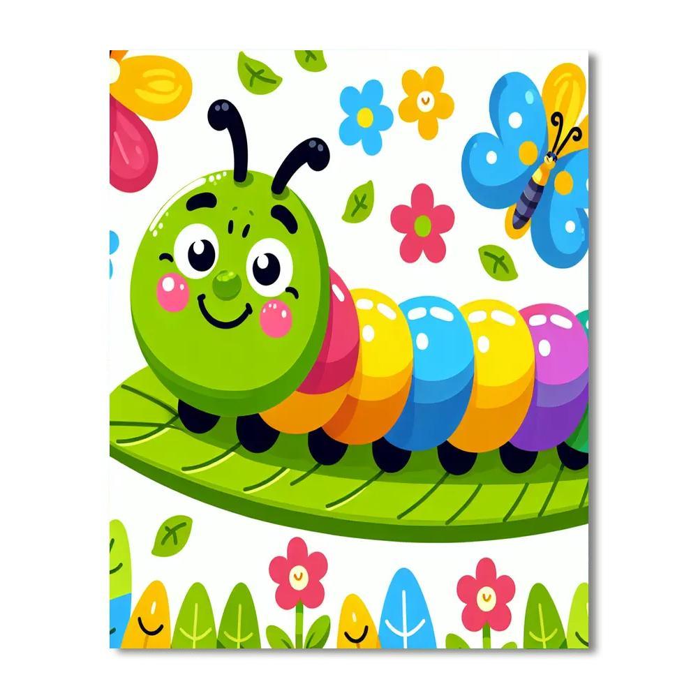 Happy Caterpillar Journey Paint By Numbers Kits