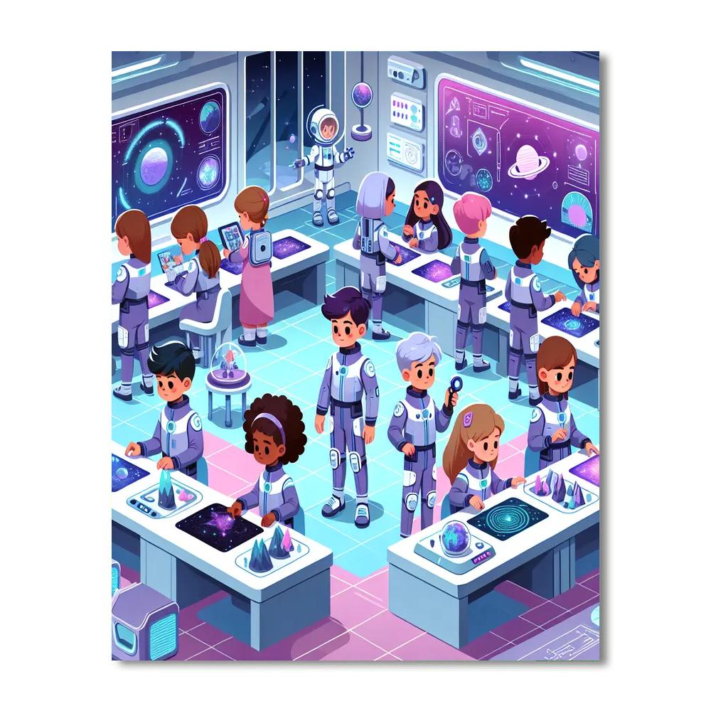 Galactic Explorers Academy Number Painting