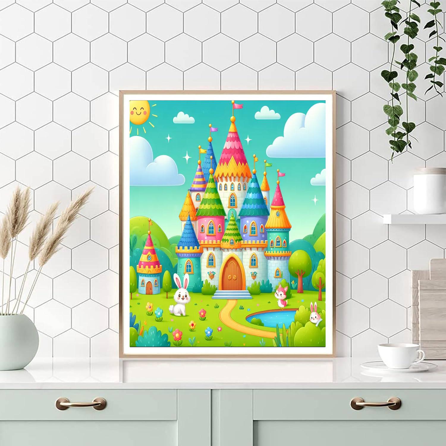 Funky Fairy Tale Castle Paint By Numbers Art