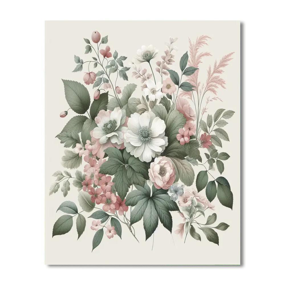 Elegant Botanicals Paint By Numbers Art