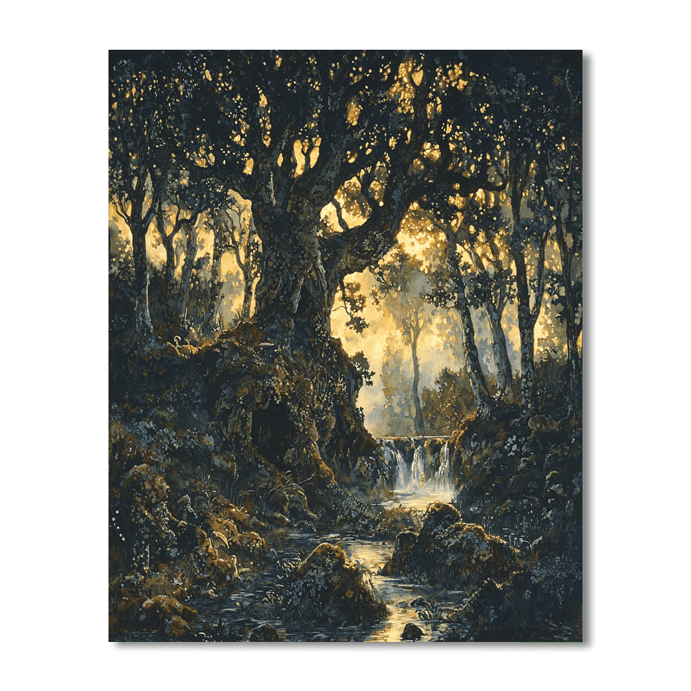 Arthur Rackham Inspired Enchanted Forest Fairytale - DIY Painting By Numbers Kit