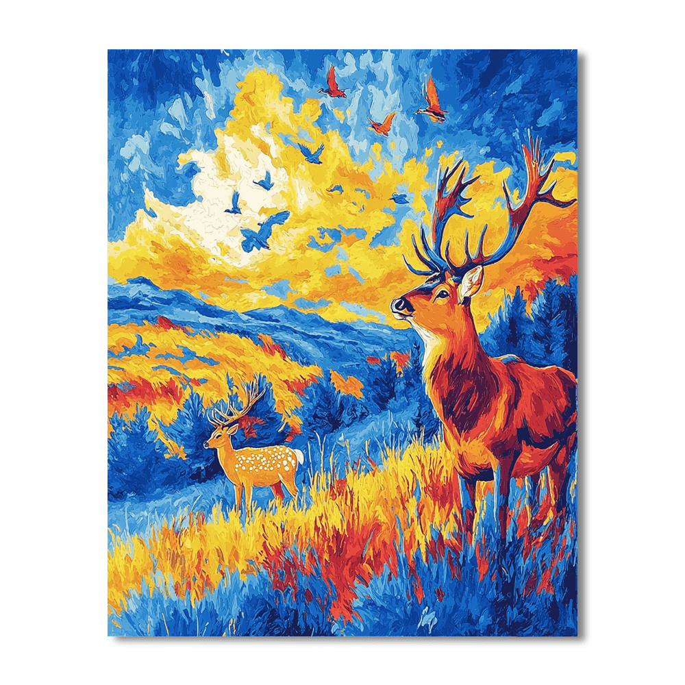 Franz Marc Inspired Wildlife Wanderlust  Paint By Numbers Art