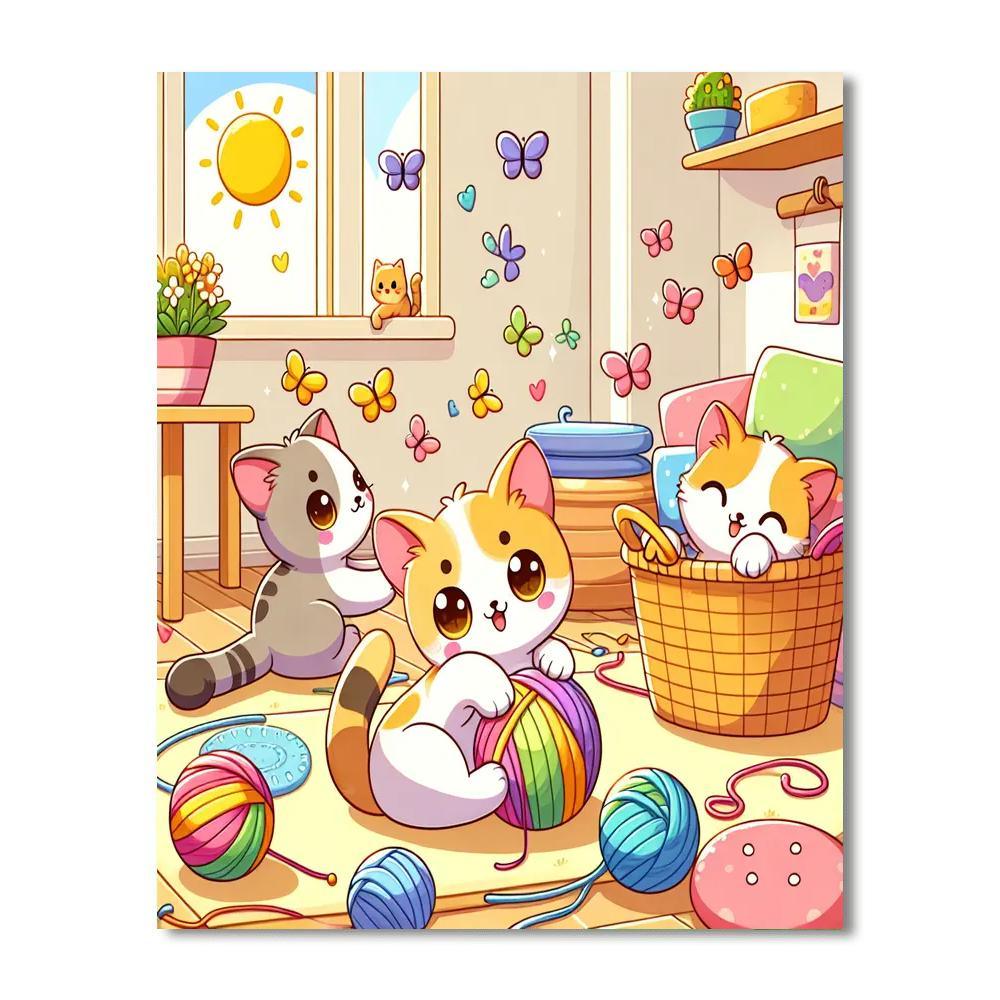 Kooky Kittens Painting Number Kit