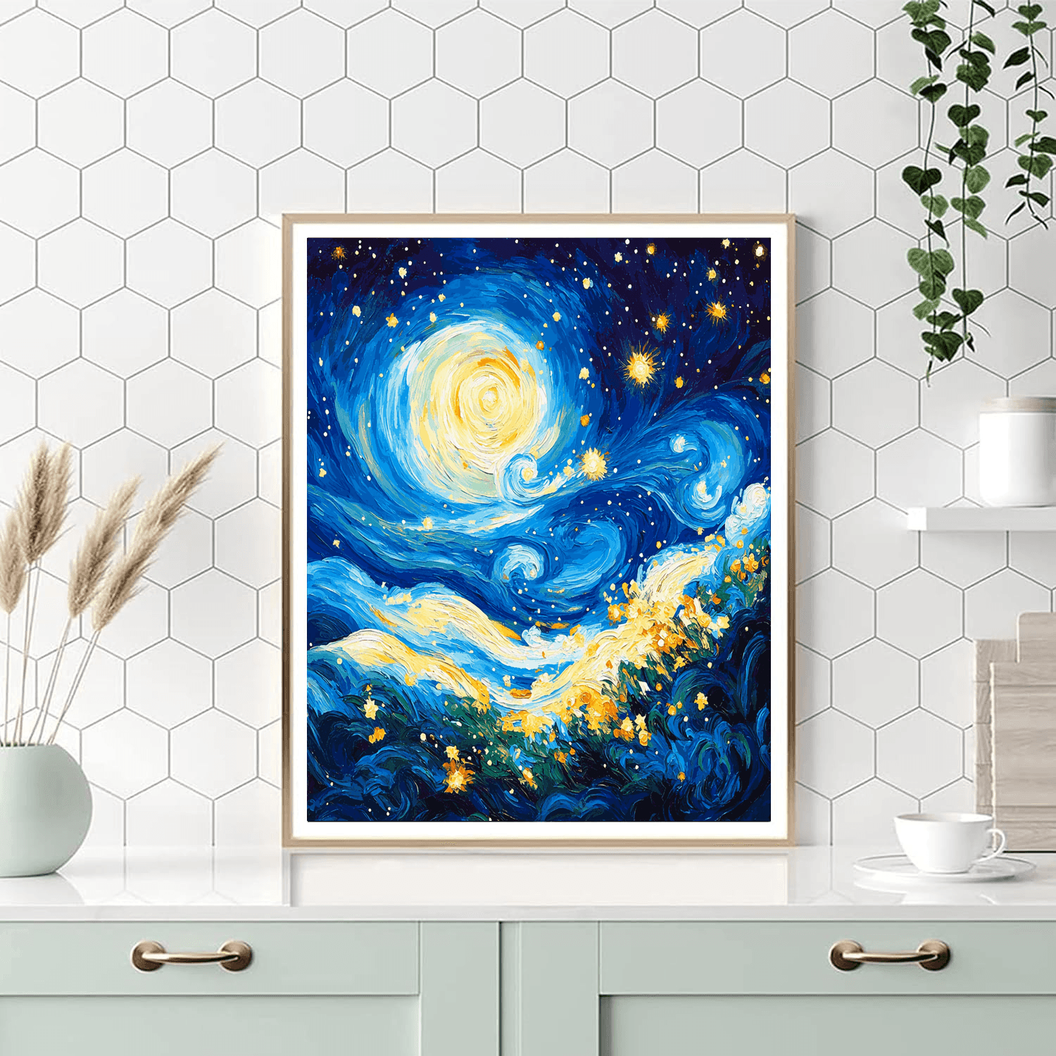Vincent Van Gogh Inspired Cosmic Connection  Paint By Numbers Art