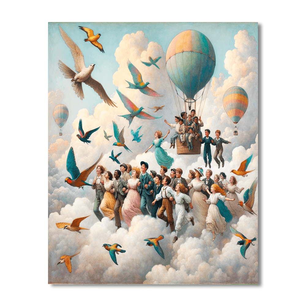 Adventure In The Clouds Paint By Color