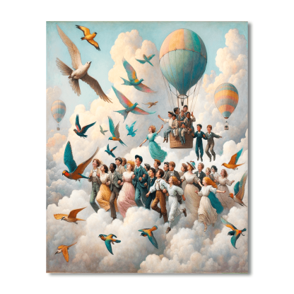 Adventure In The Clouds Paint By Color