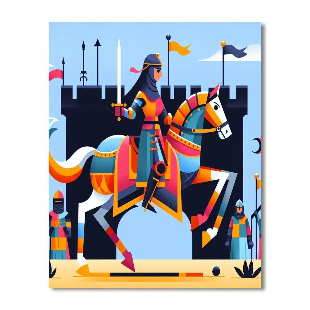 Royal Knight's Tournament Paint By Numbers Art