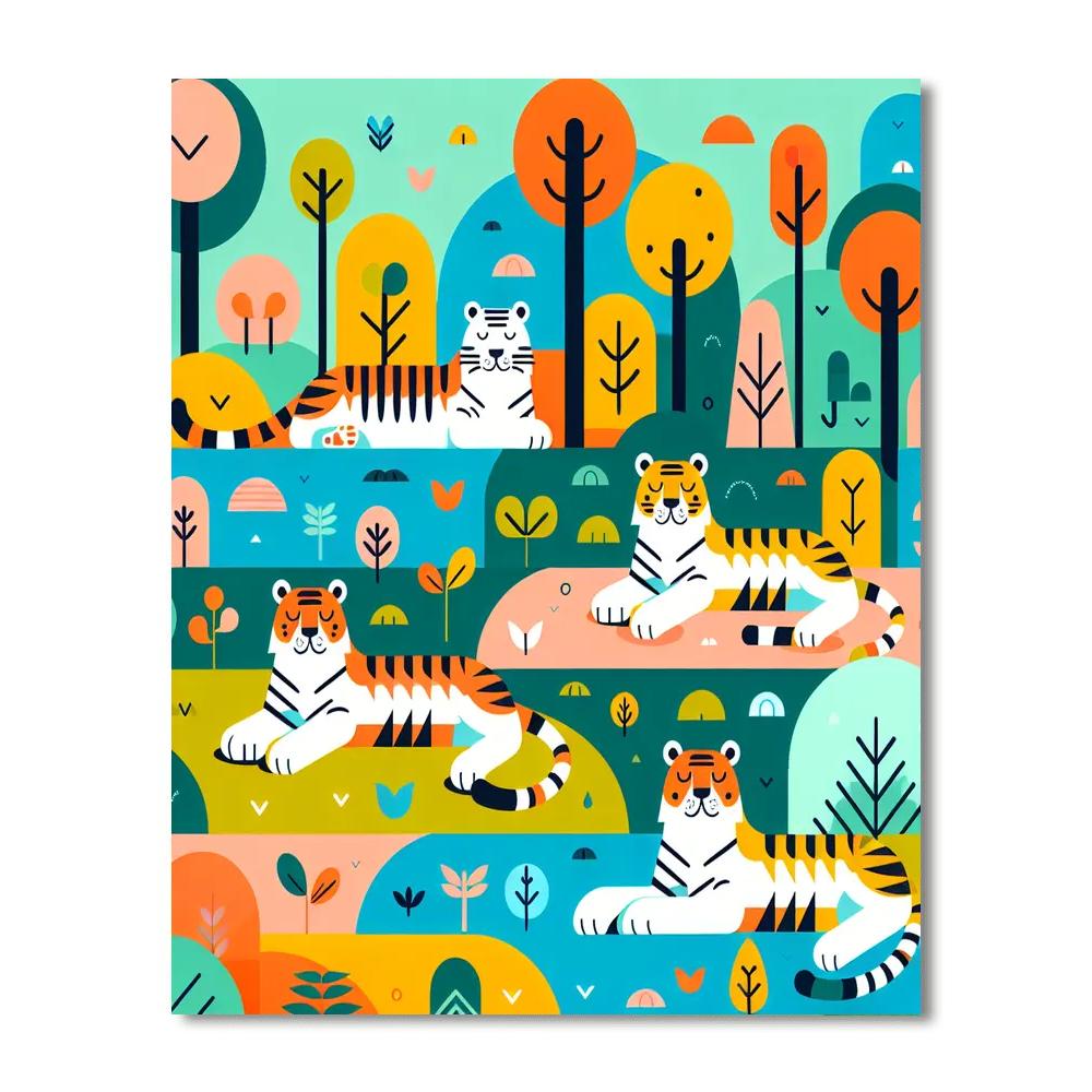 Tiger’s Tranquil Territory Paint By Numbers
