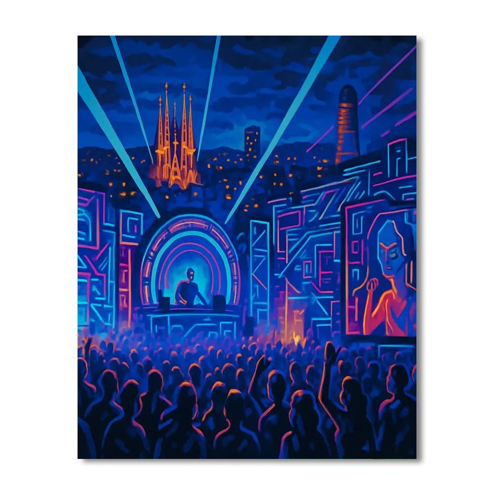 Sonar Music Festival - Barcelona, Spain Painting Number Kit
