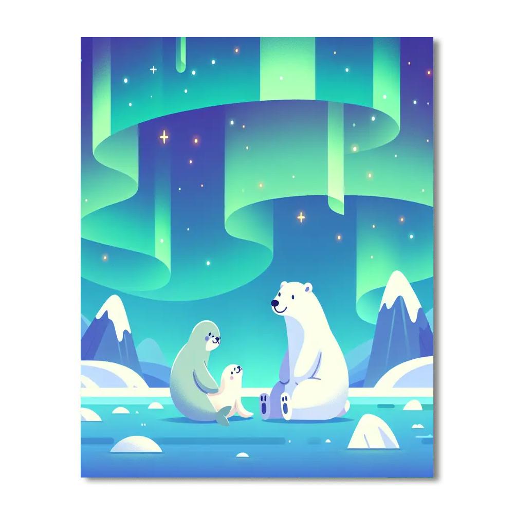 Polar Lights Safari Number Painting