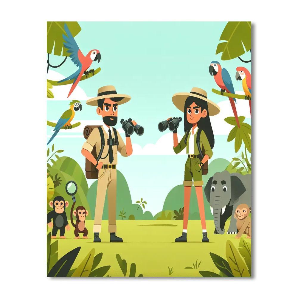 Jungle Discovery Trail Painting By Numbers Kit