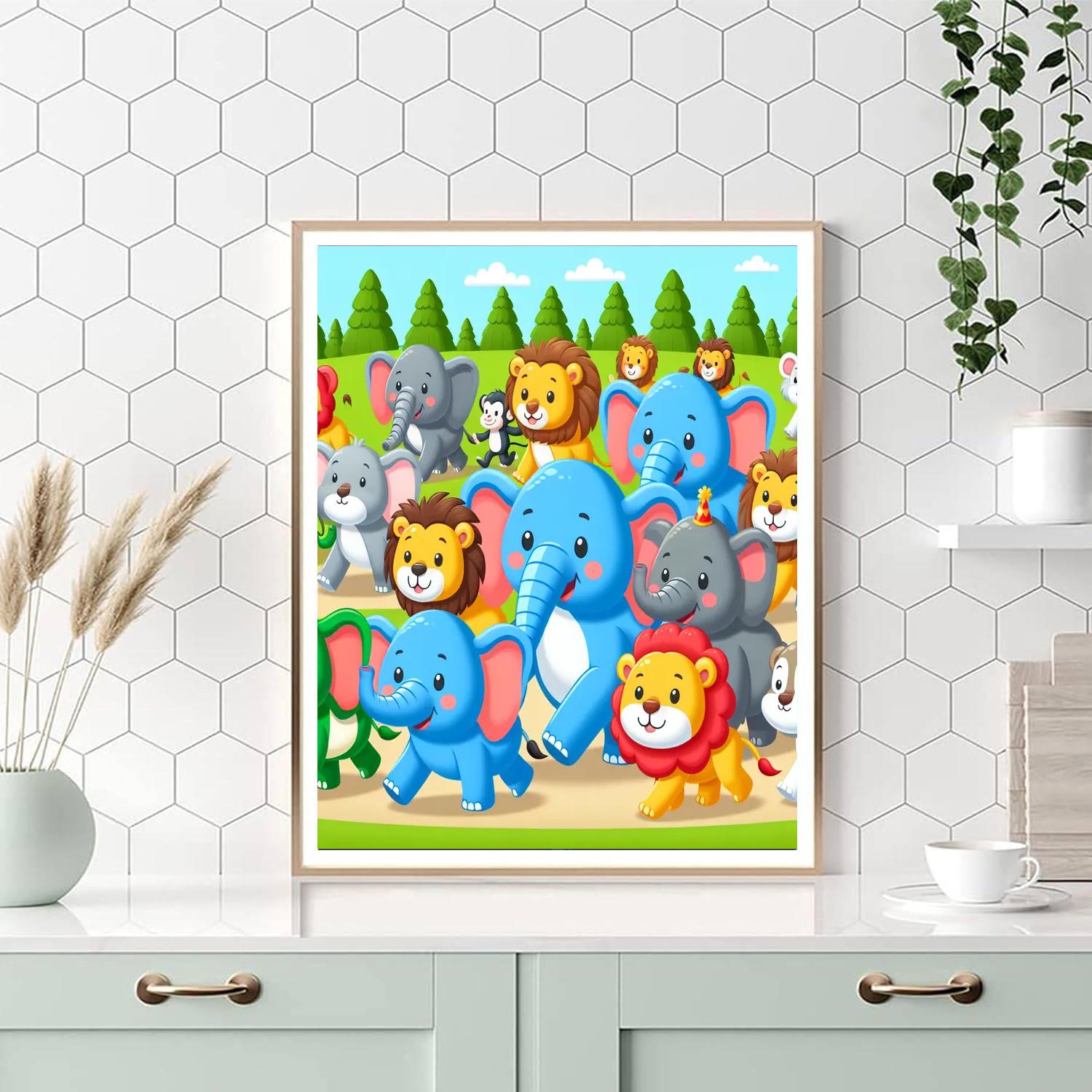 Giggly Animal Parade Paint By Numbers Kits
