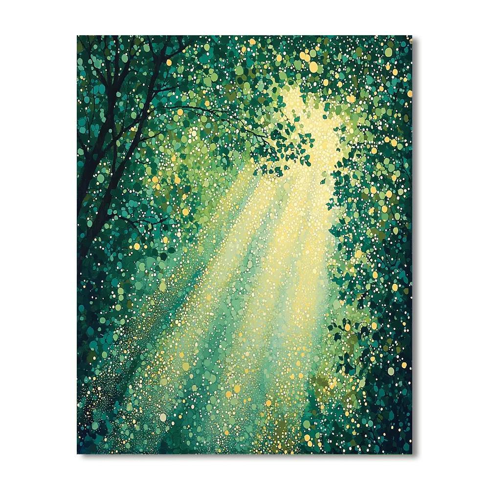 Georges Seurat Inspired Ethereal Light Rays  Paint By Numbers Kits
