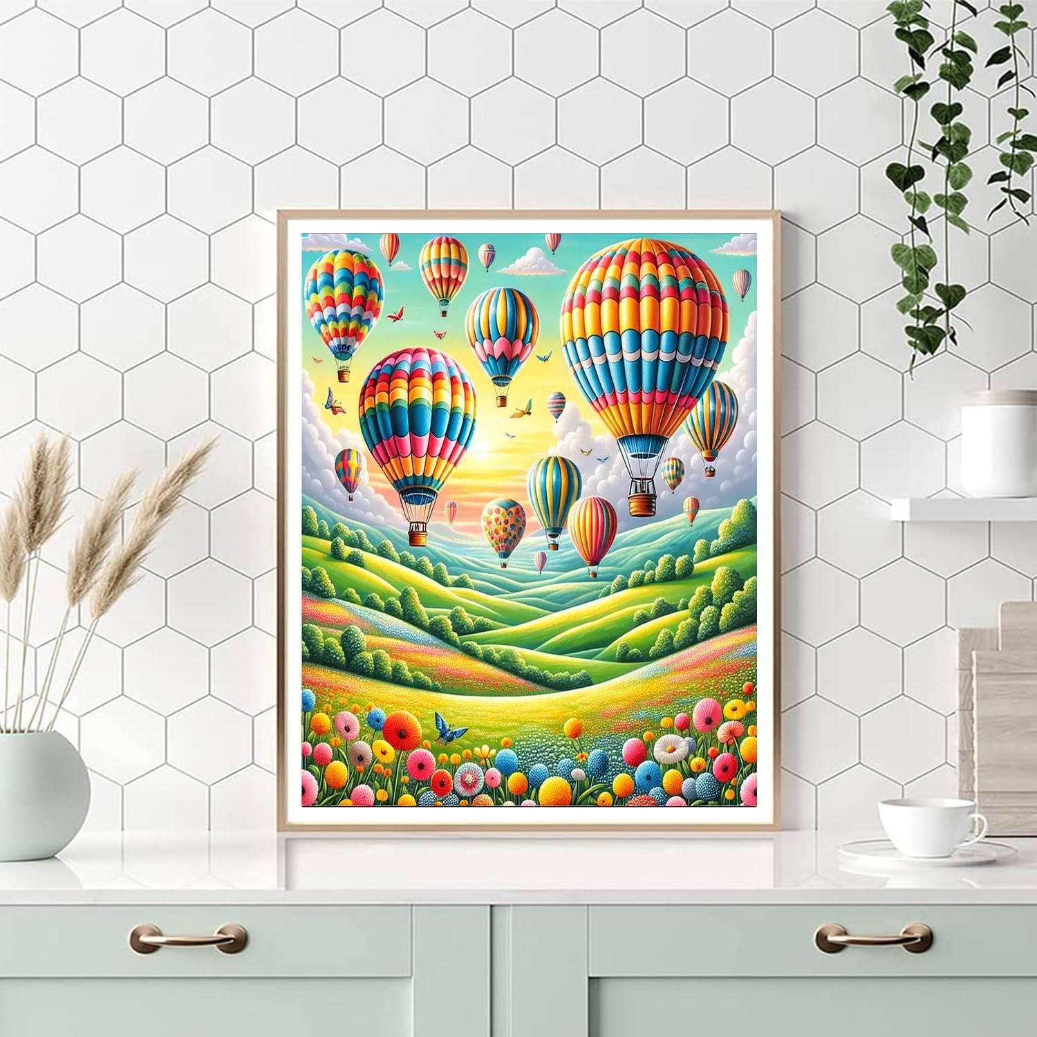 Dazzling Balloon Festival Paint By Numbers Art
