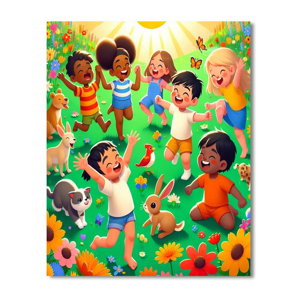 Sunshine Meadow Frolic DIY Paint By Numbers