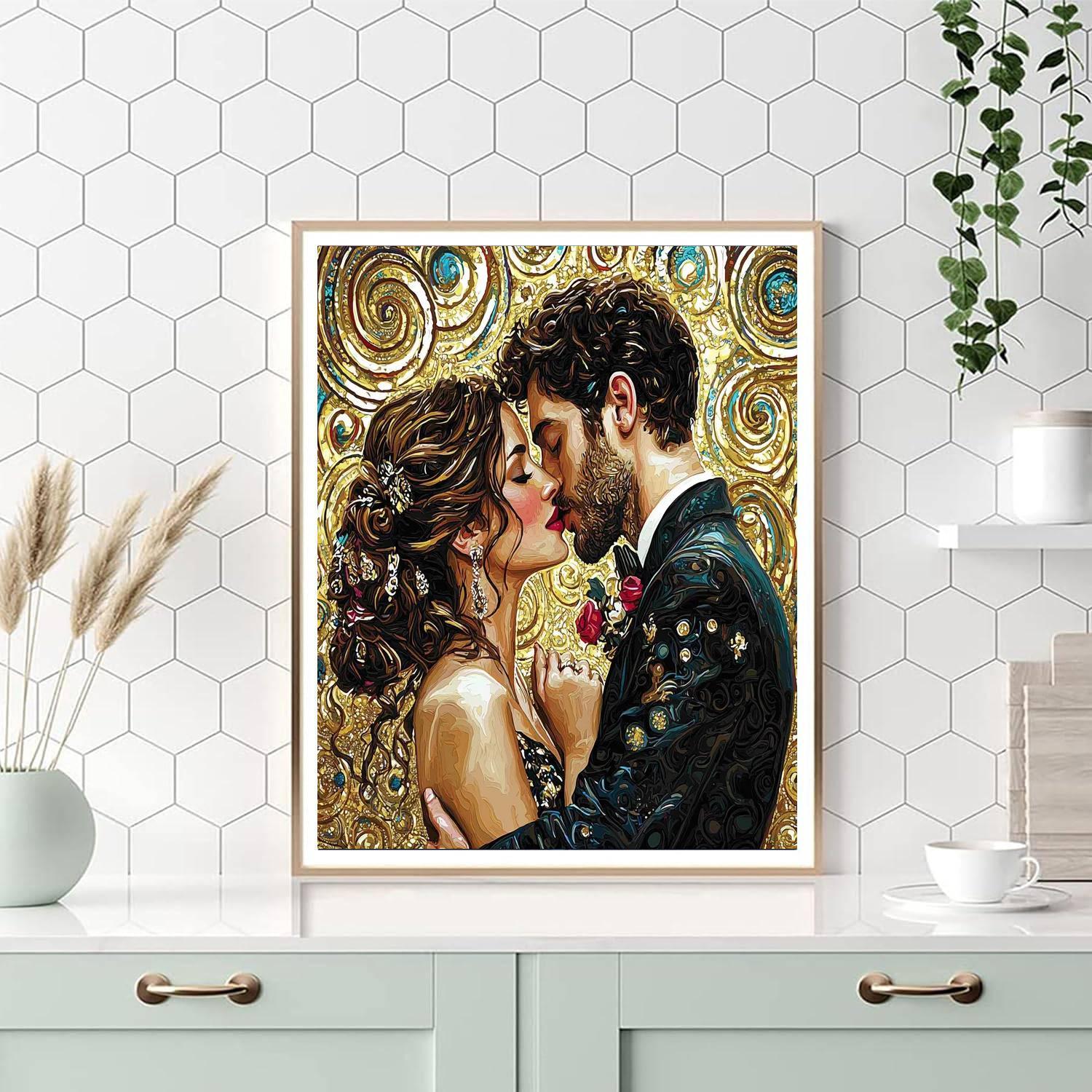 Gustav Klimt Inspired Golden Aura  Paint By Color