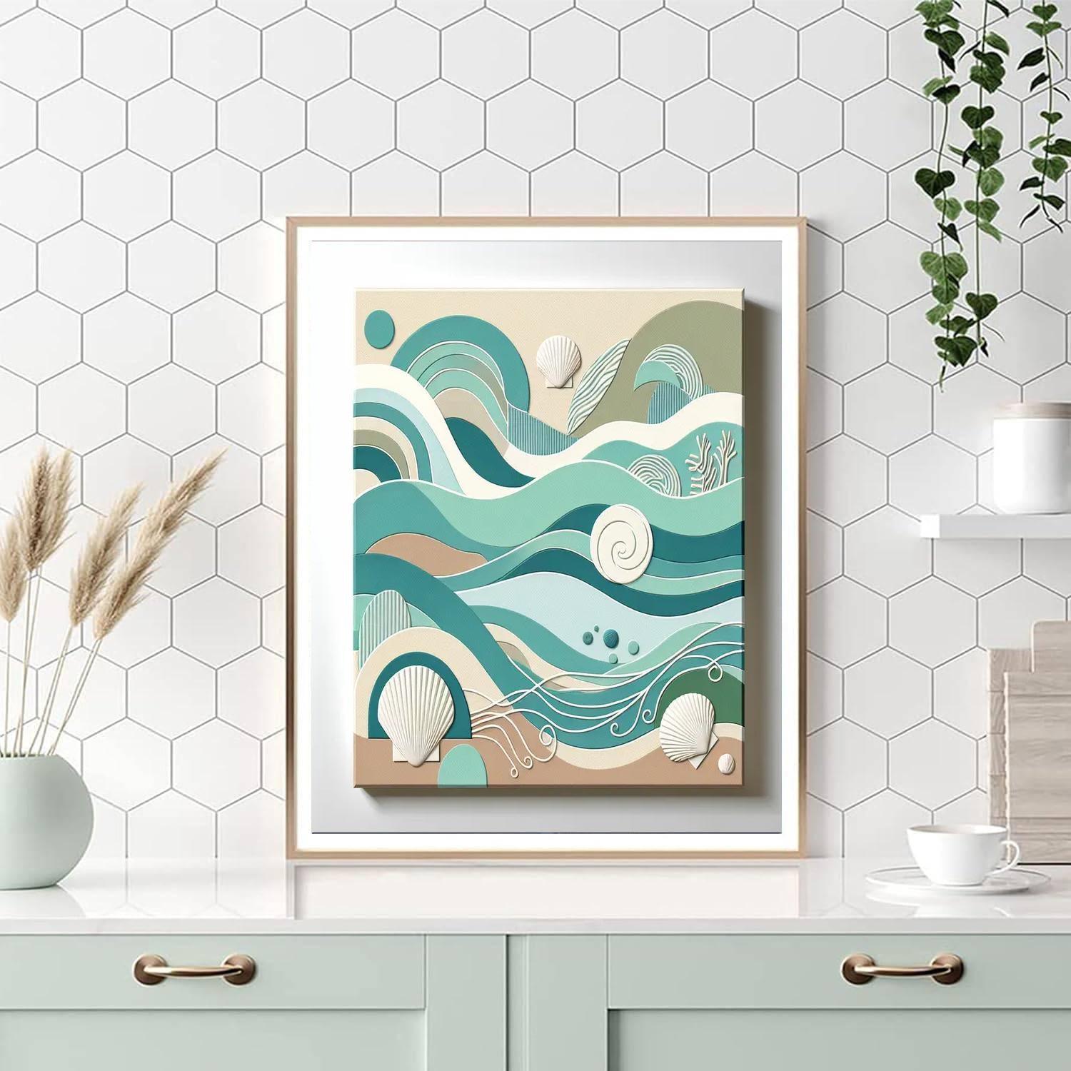 Ocean Bliss Wall Decor Painting Number Kit