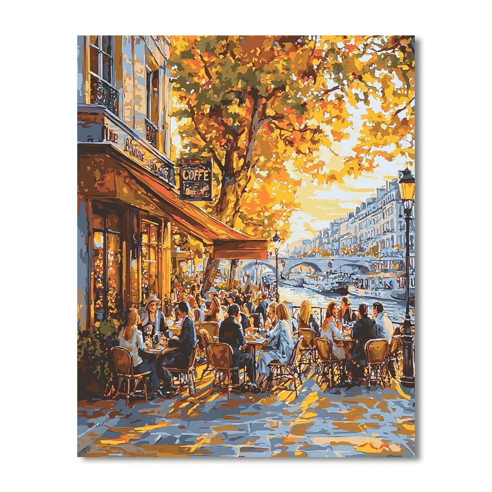 Pierre-Auguste Renoir Inspired Historical Parisian Café  Paint By Numbers