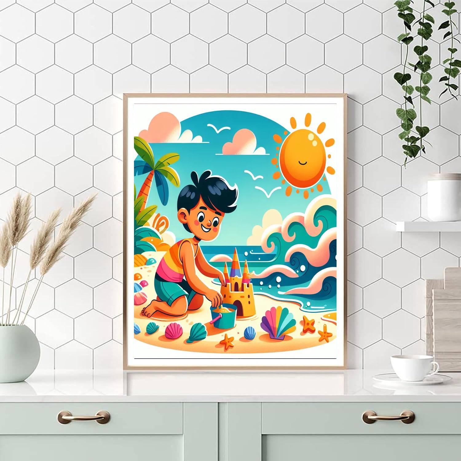 Seaside Vacation Paint By Numbers Art