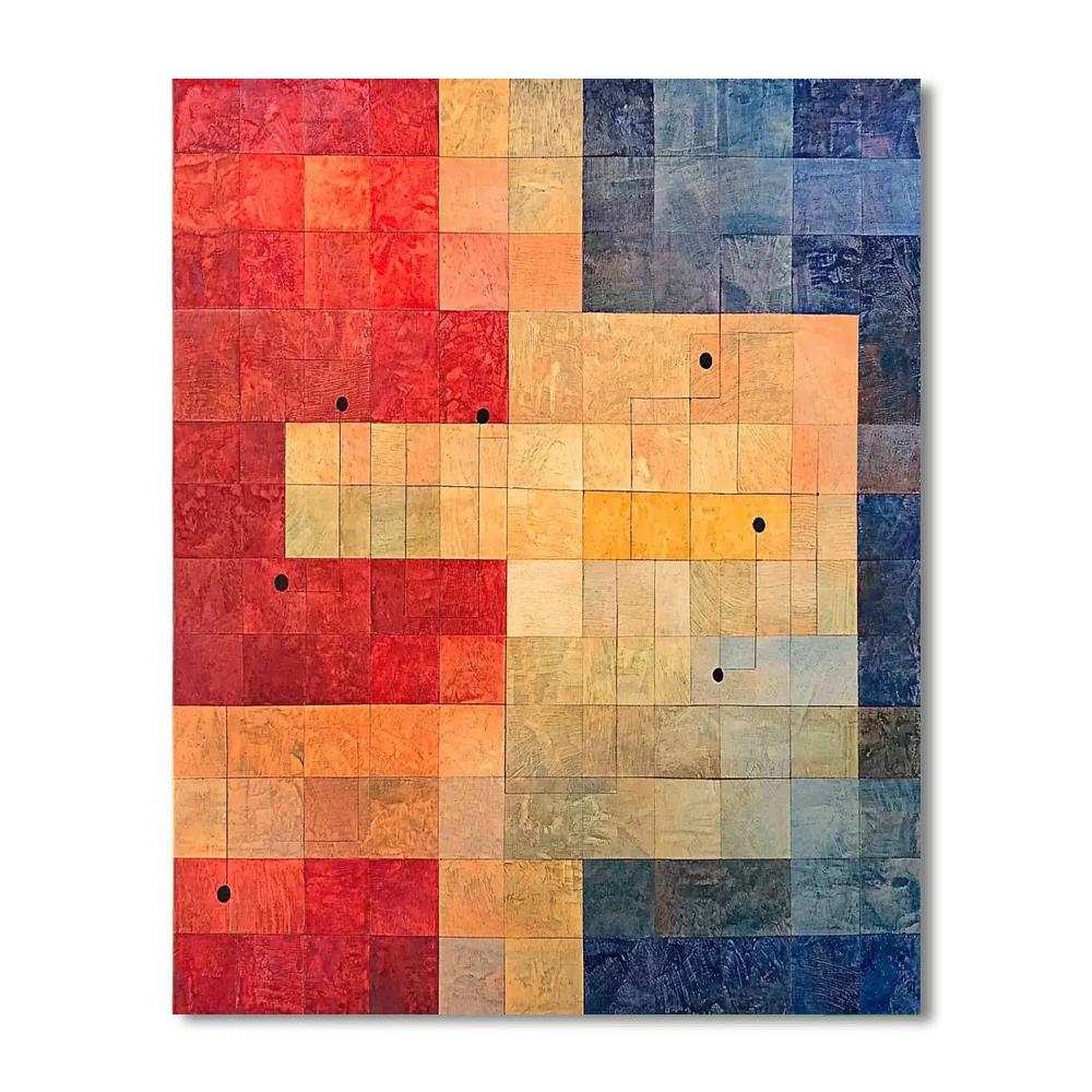 Paul Klee Inspired Musical Echoes  Painting Number Kit
