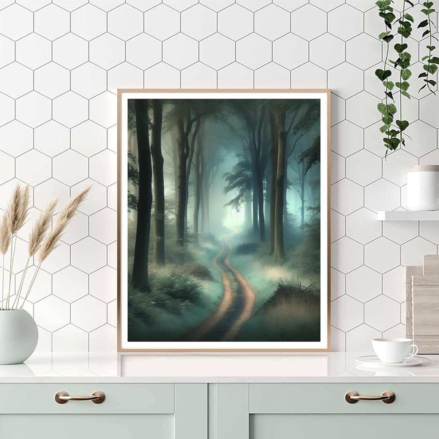 Misty Morning Pathway Paint By Color