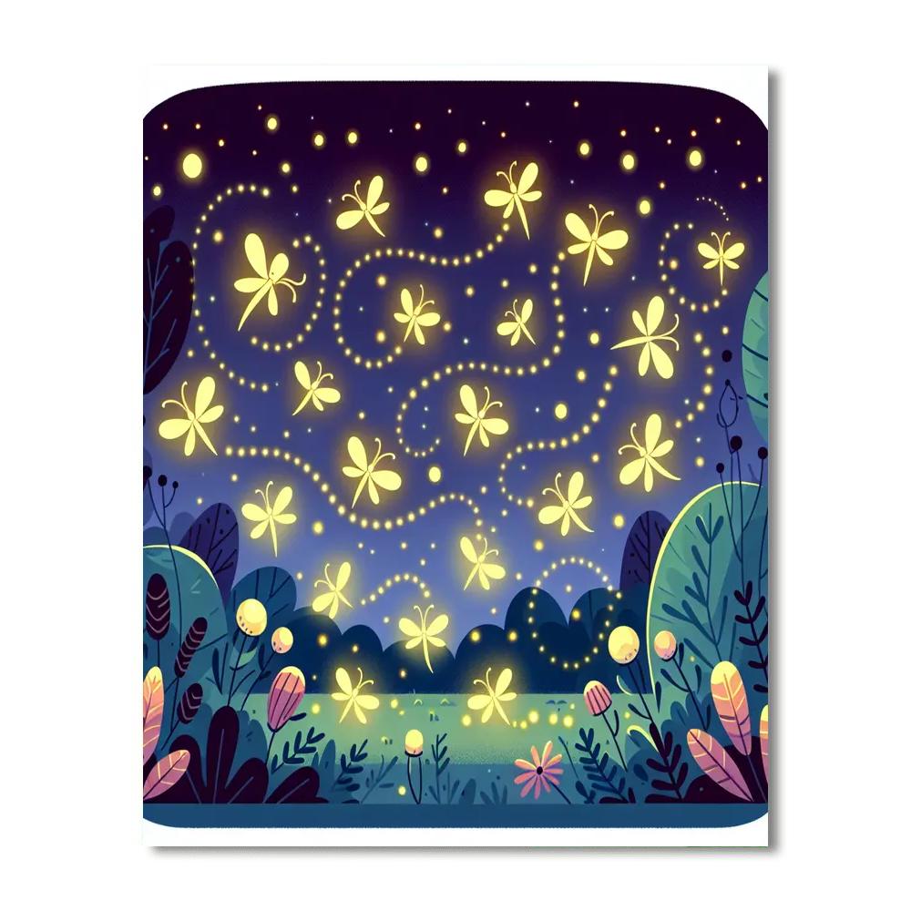 Dazzling Firefly Festival Paint By Color