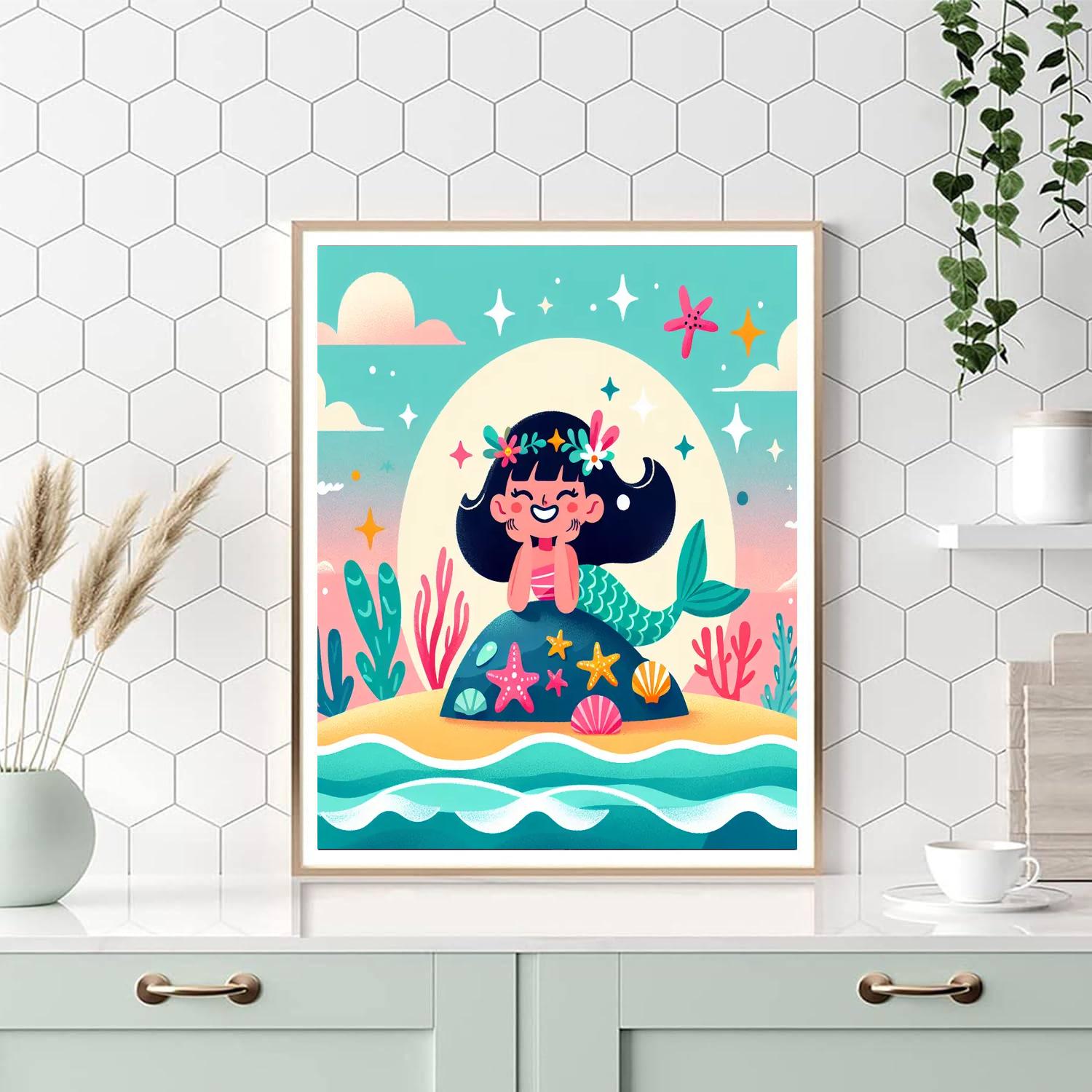 Mermaid Dreams Number Painting