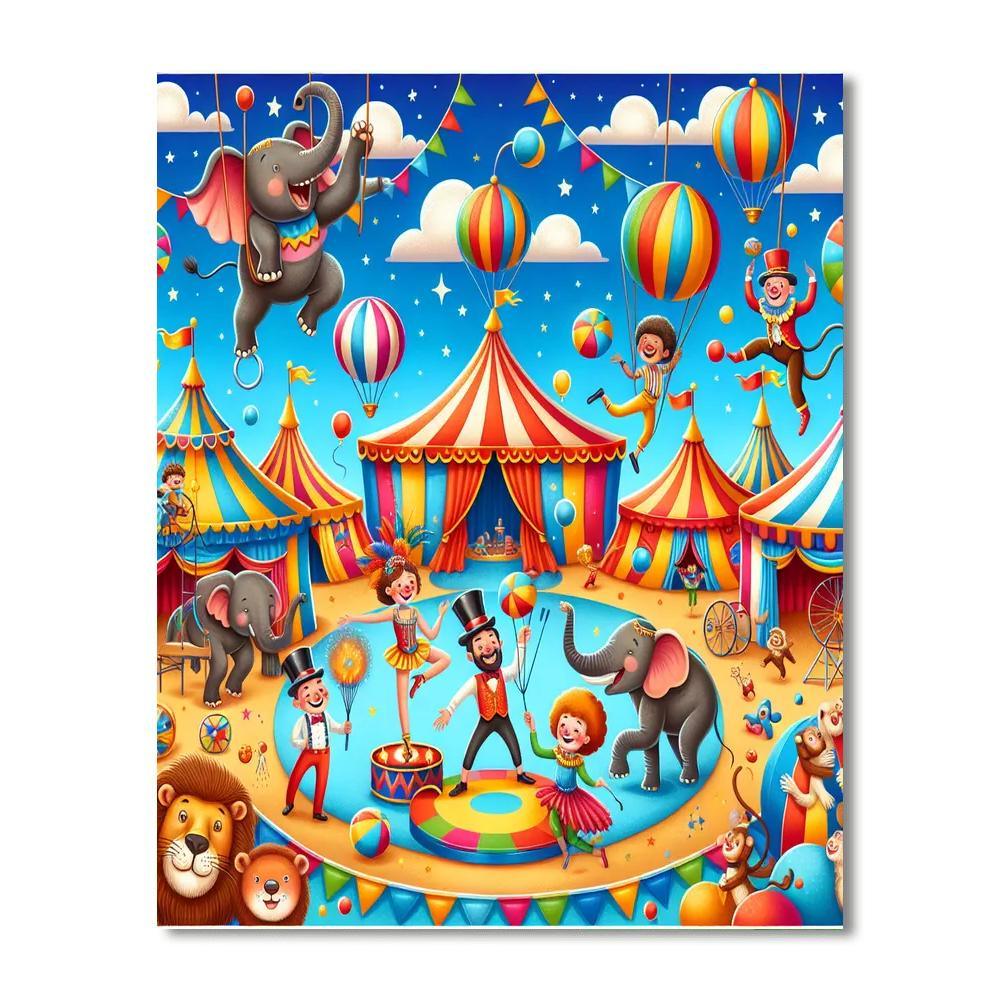 Playful Circus Fun Paint By Color
