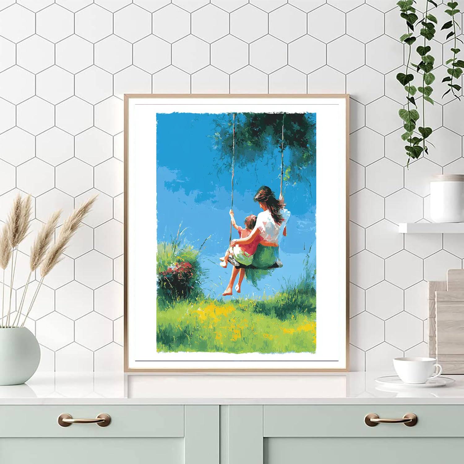 Eternal Love On A Swing DIY Paint By Numbers